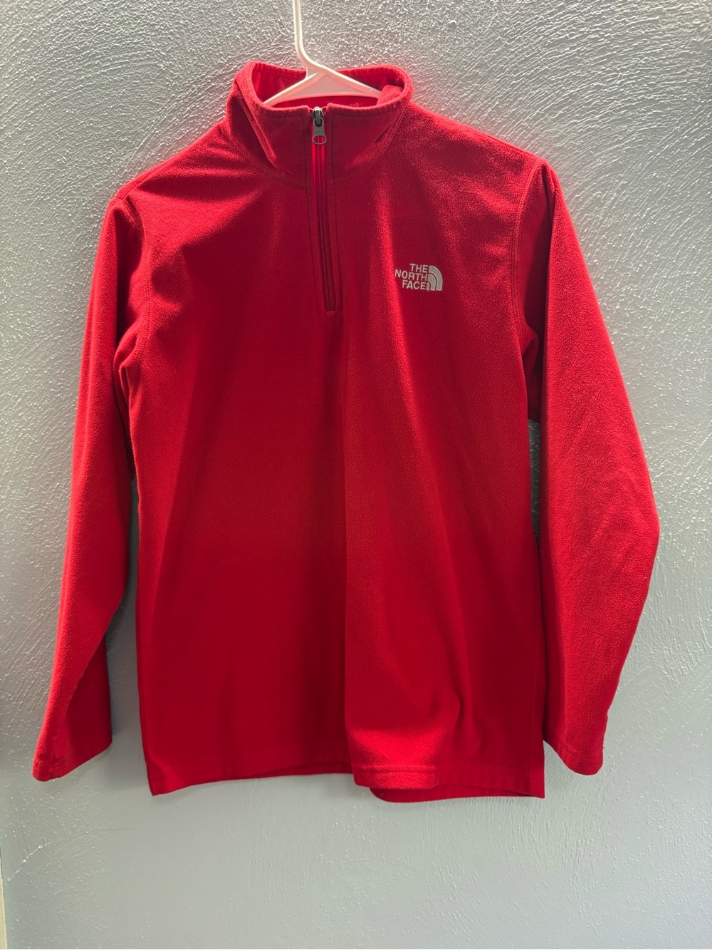 The North Face Kid’s Red Half-Zip Fleece Pullover